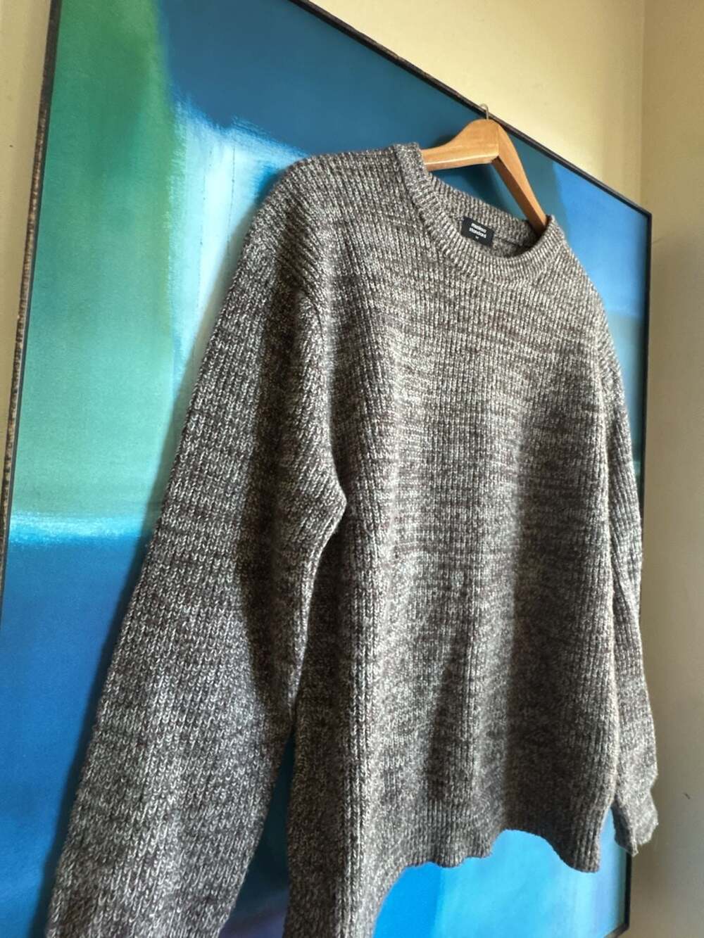 musinsa standard Men's Crewneck Knit Sweater in Brown Heather - Picture 4 of 6